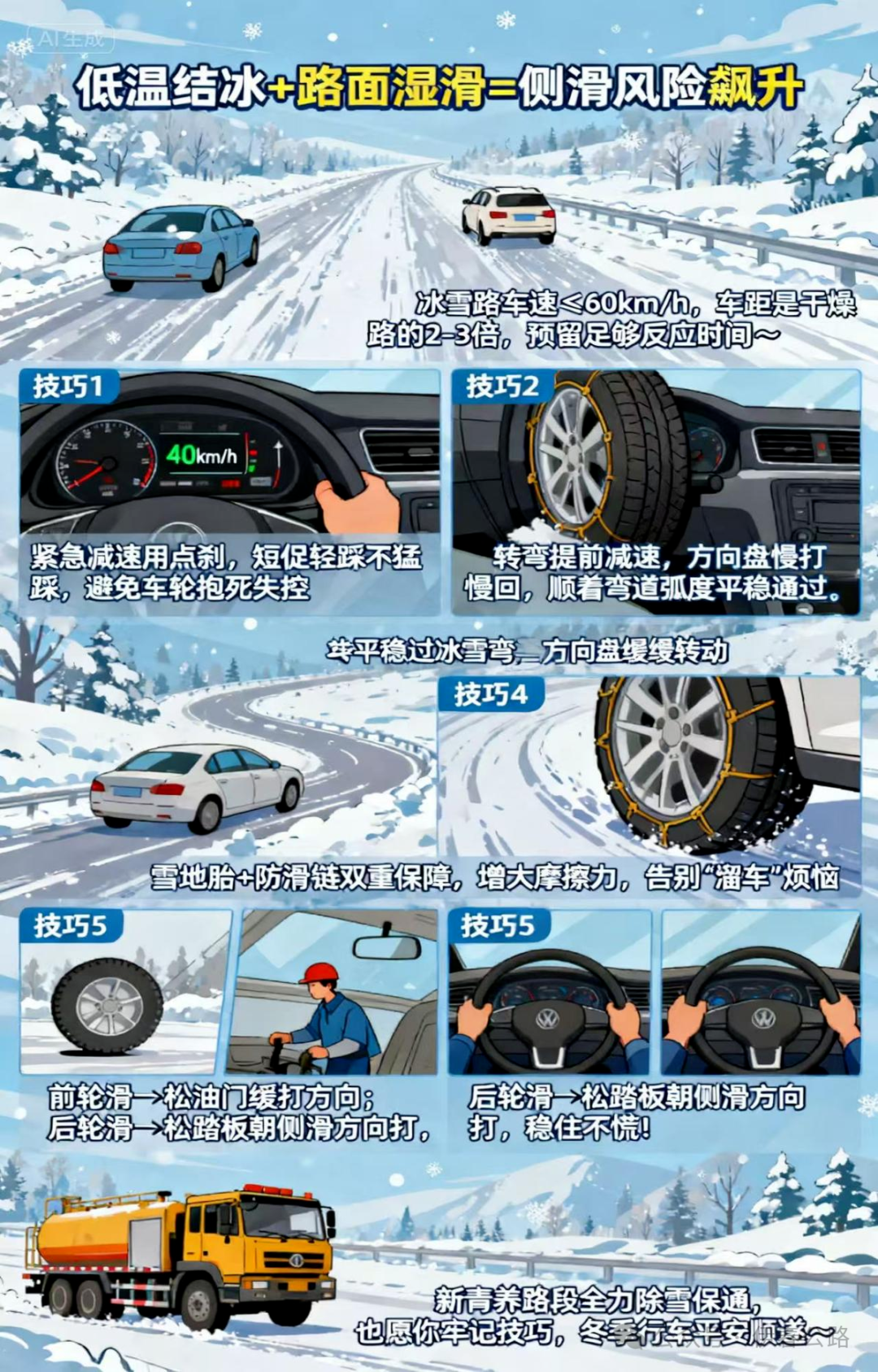 雪天行車安全注意事項(xiàng)_出行提示_繞車檢查車胎安全