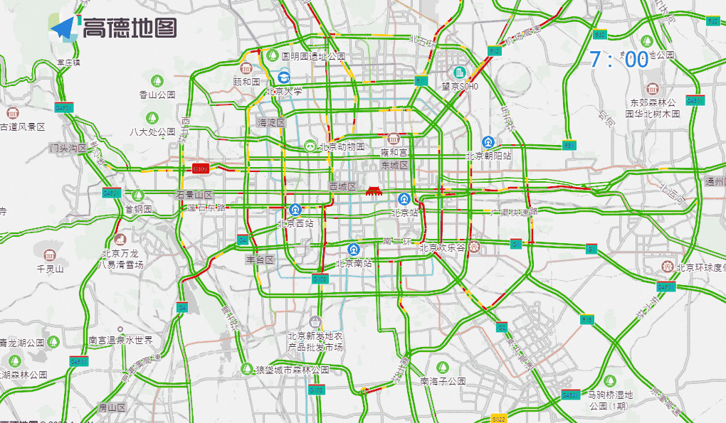 出行提示_公園景區(qū)周邊交通壓力_北京周末交通預(yù)測(cè)預(yù)報(bào)