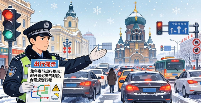哈市交警部門春節(jié)交通出行提示_出行提示_春節(jié)哈市交通流量分析