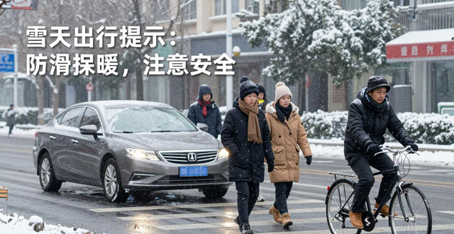 雪天行人防滑技巧_雪天出行安全注意事項_出行提示